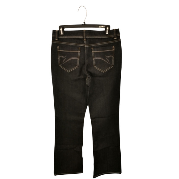 Women's Size 8 Extra Dark Rinse Flare Jeans Denim Gloria Vanderbilt "Isabelle" - Picture 14 of 16